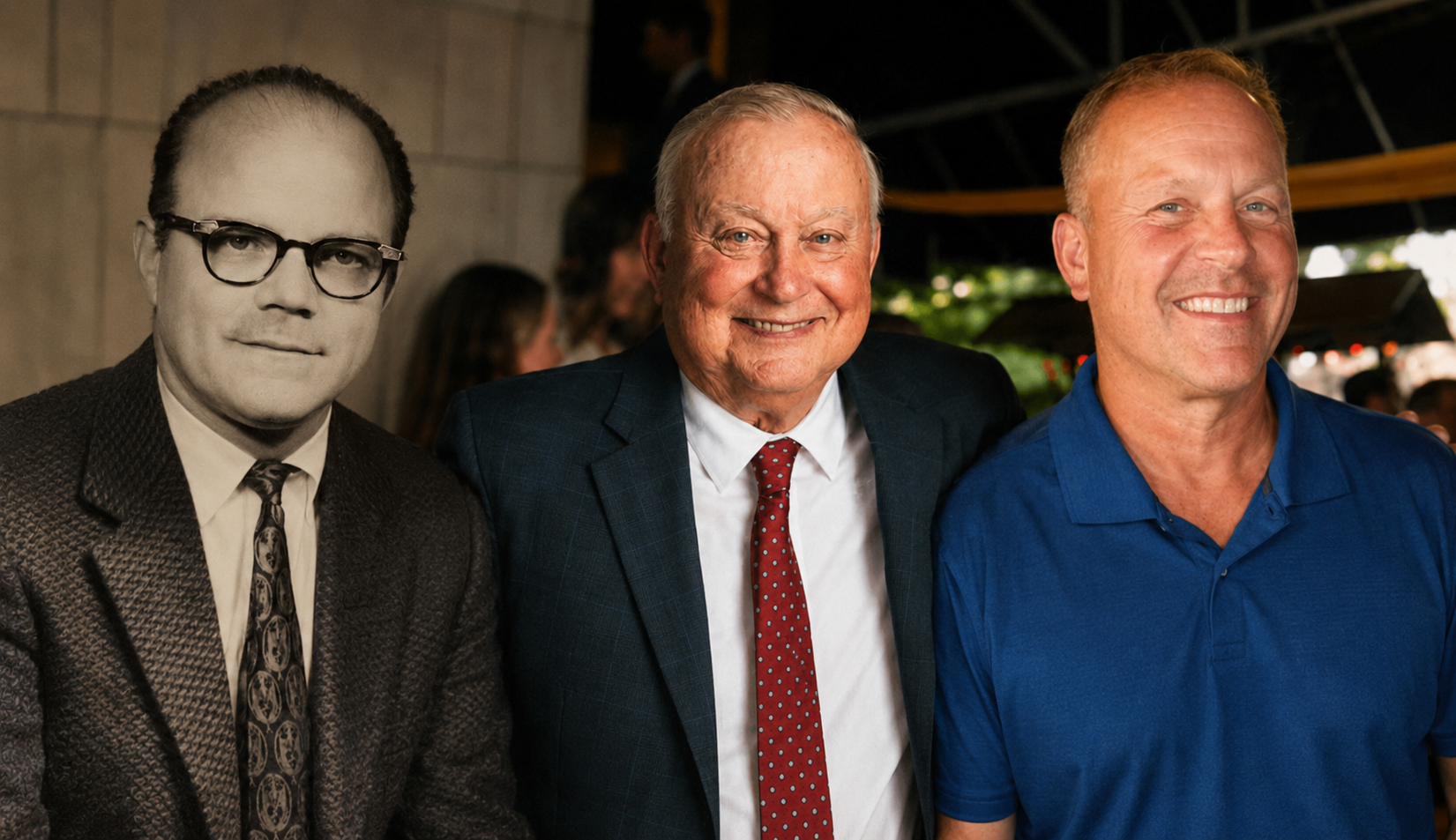 Three generations of the Thermo-Rite founding family, including a vintage portrait of founder John E. Lydle.